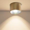 7W Dimmable LED Cylinder Ceiling Spotlight 4500K Brass