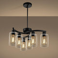 6-Light Black Farmhouse Chandelier