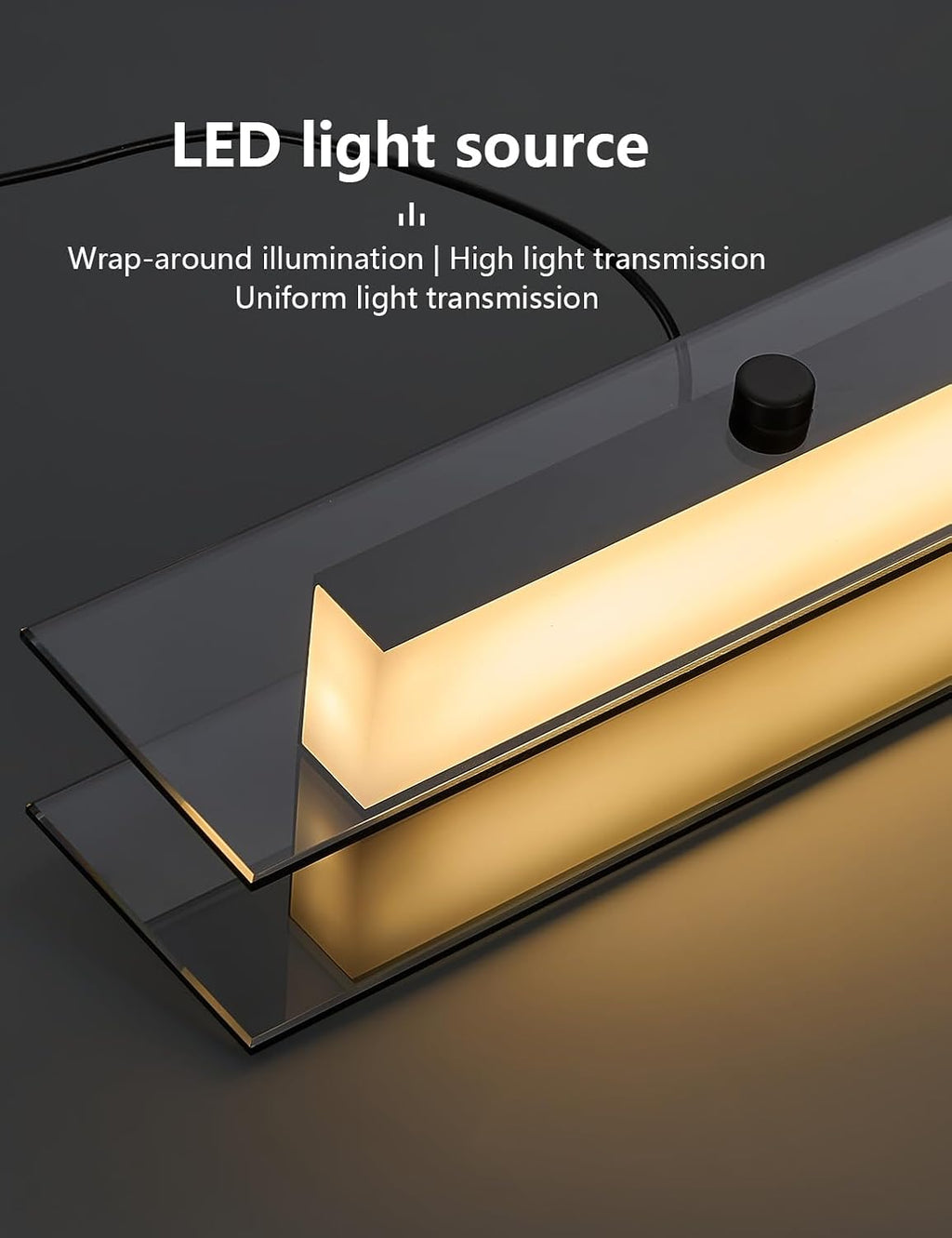 51.1" Black Linear LED Pendant Light