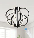 Modern Black 8-Light LED Chandelier