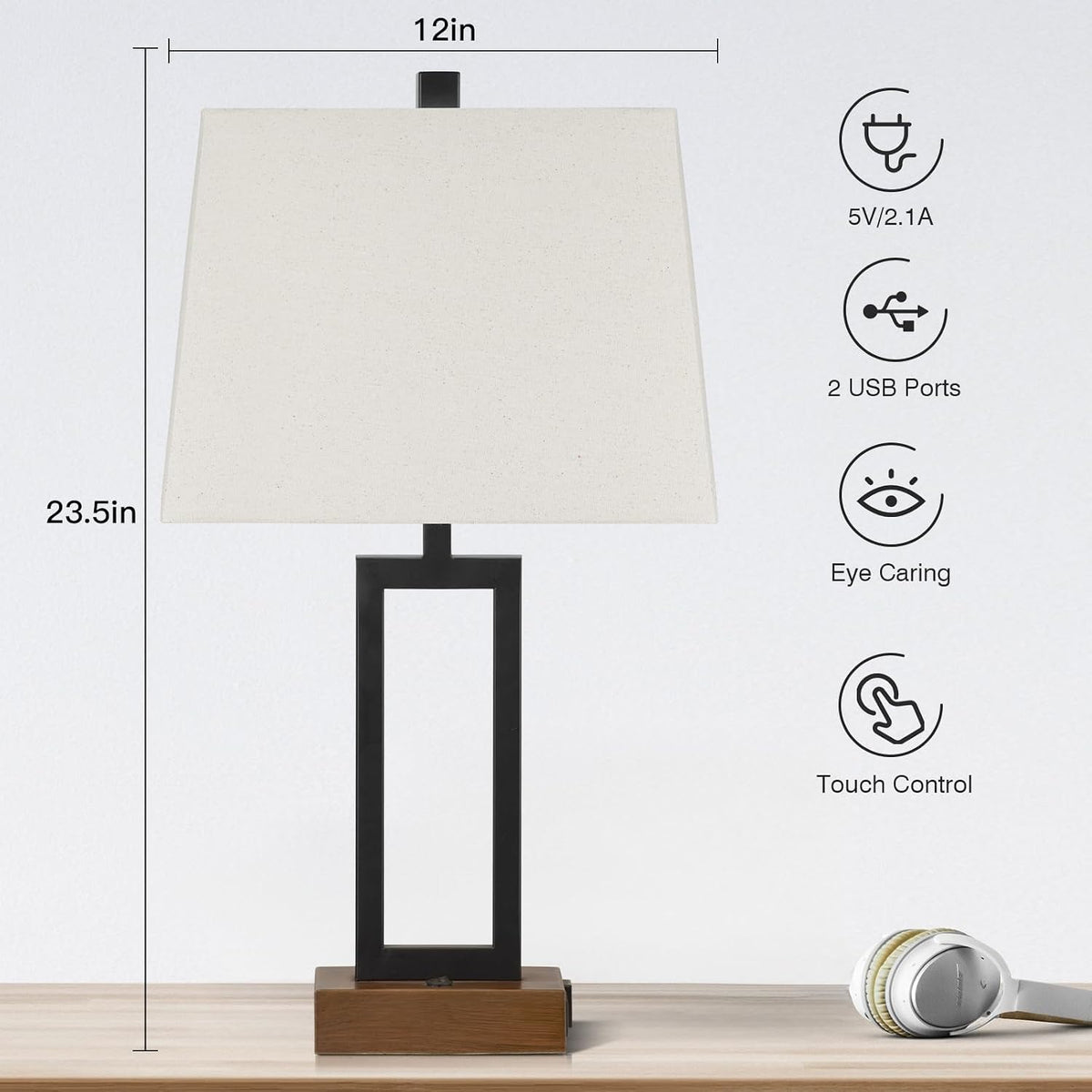 23.5" Table Lamp Set of 2