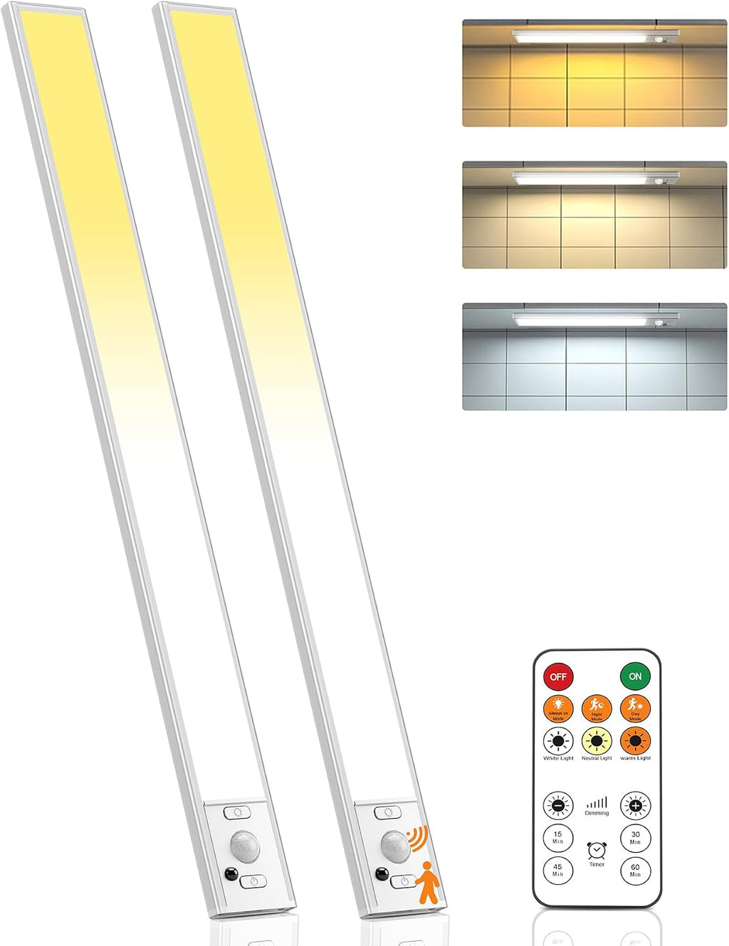 16" Wireless Under Cabinet Light 2 Pack