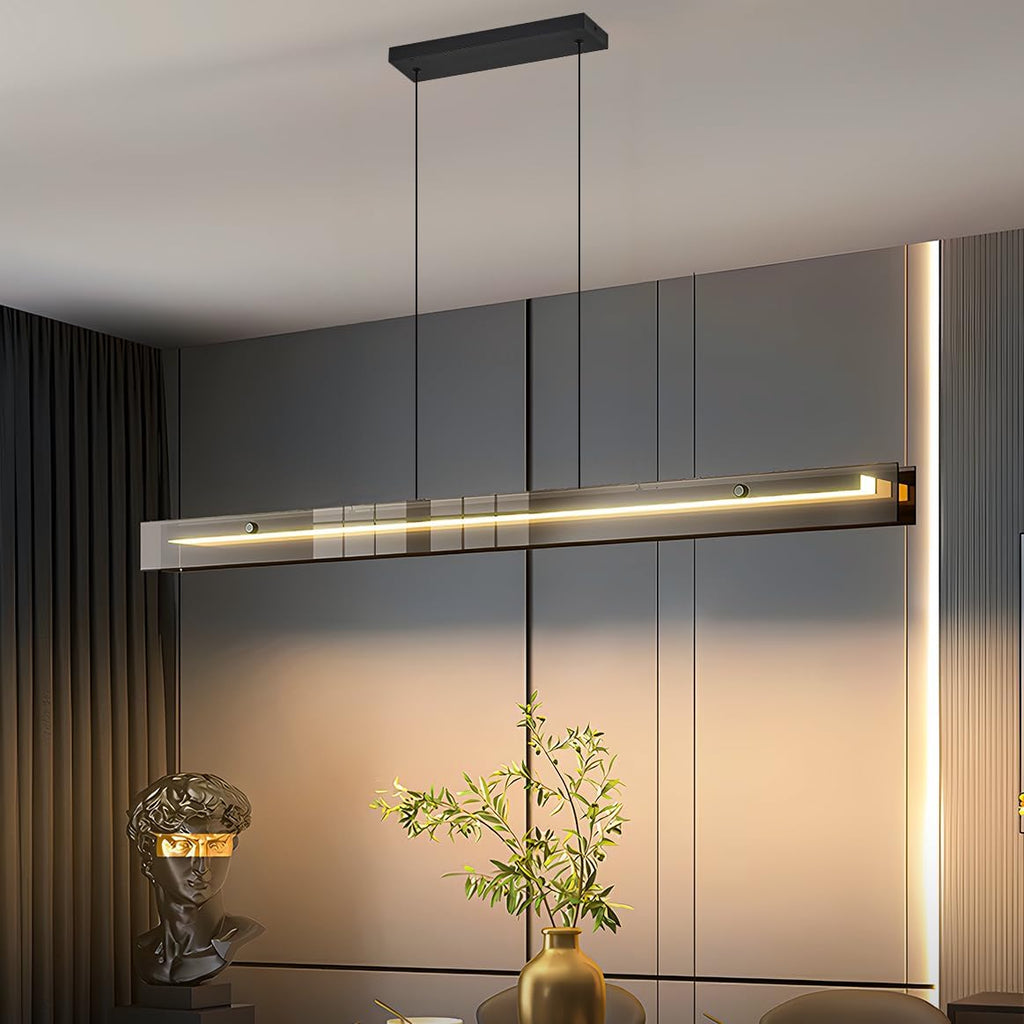 51.1" Black Linear LED Pendant Light