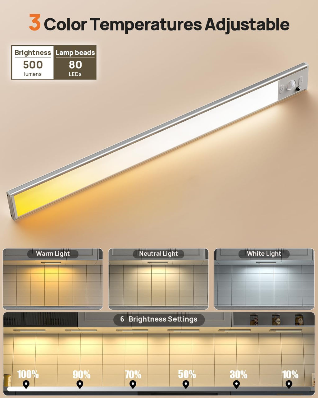 16" Wireless Under Cabinet Light 2 Pack