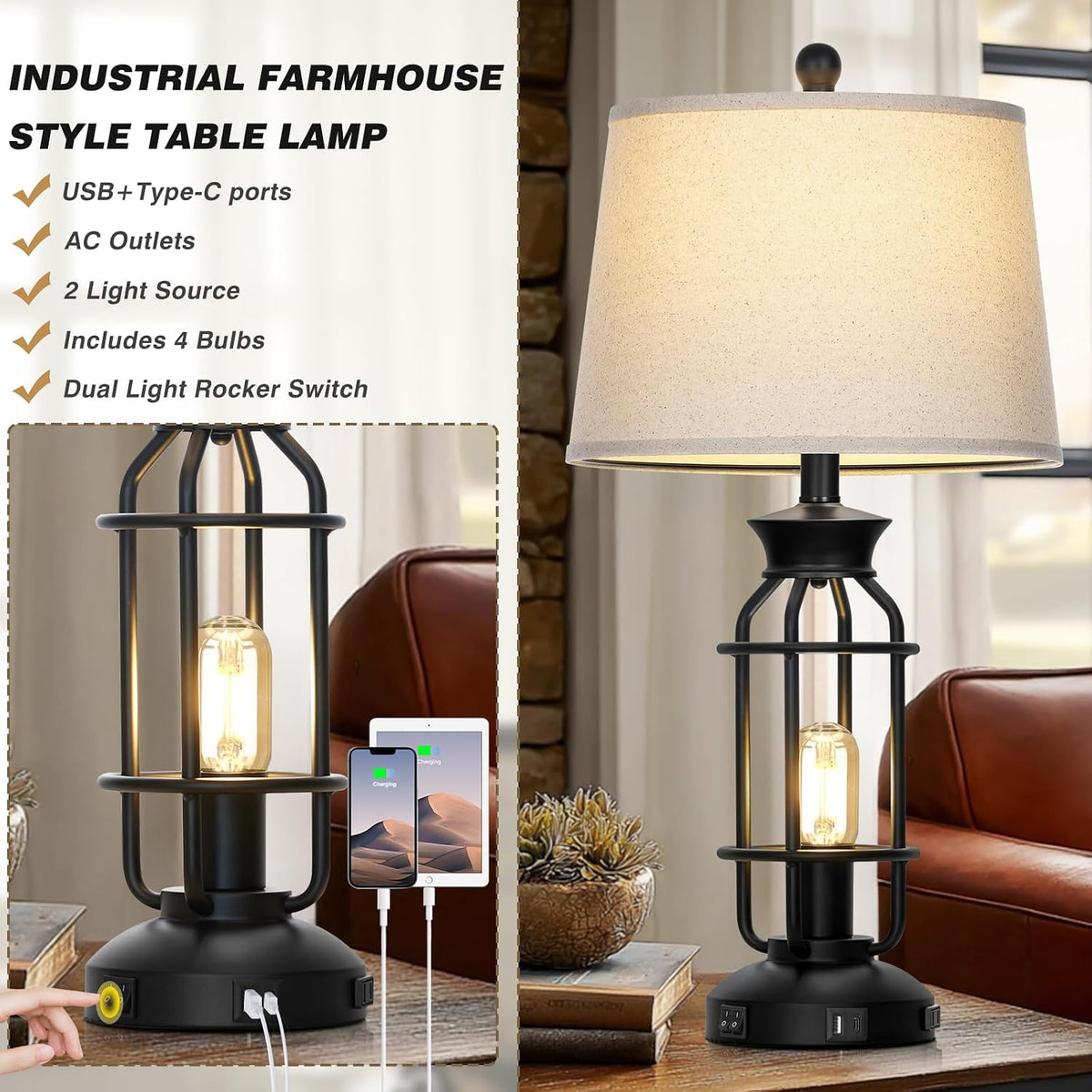 28" Table Lamp Set of 2