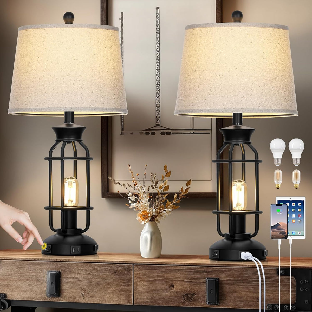 28" Table Lamp Set of 2