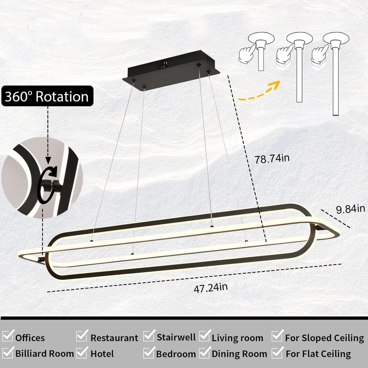 Modern Dimmable LED Pendant Light