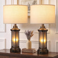 24" Farmhouse Table Lamp Set of 2