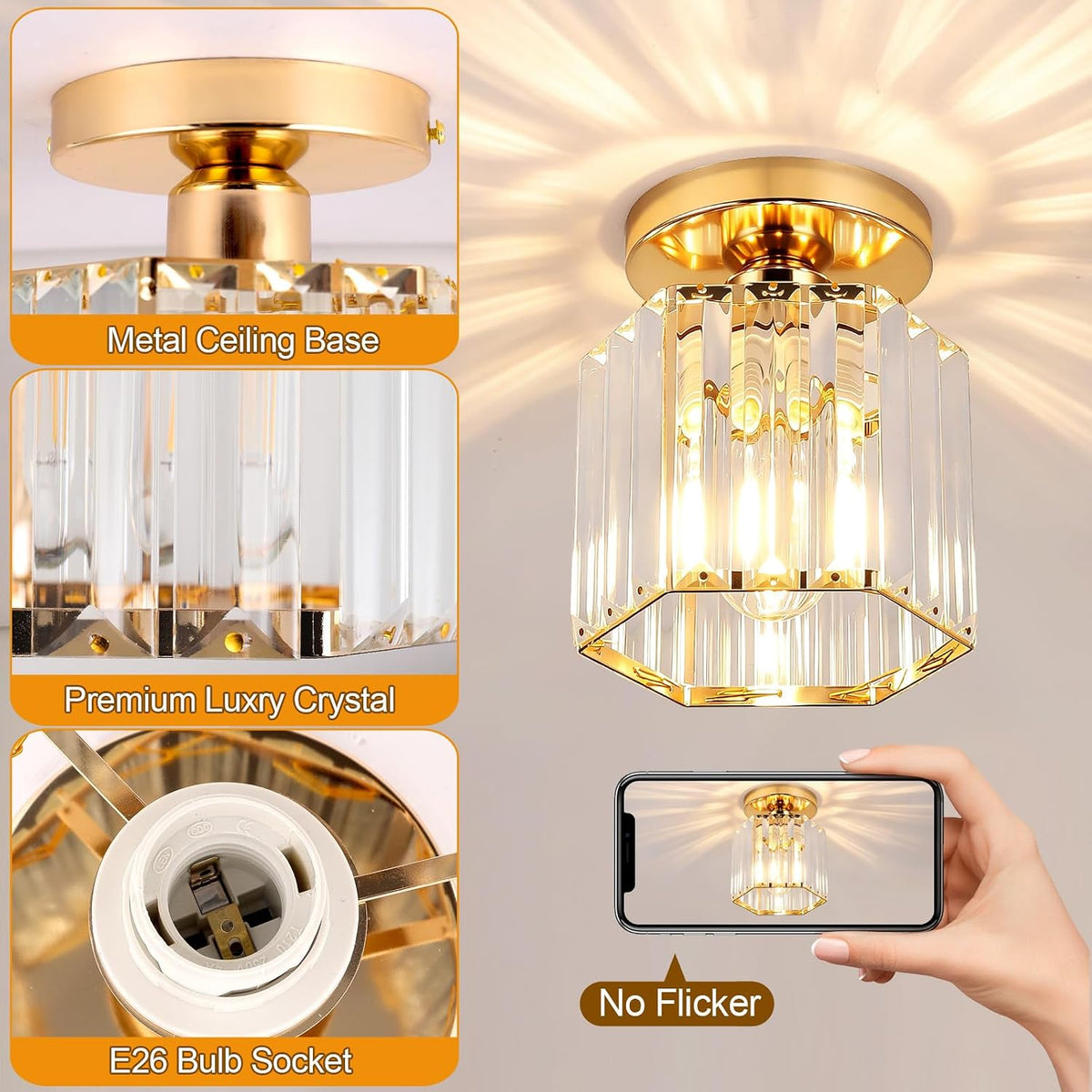Mini Crystal Chandelier for Hallway