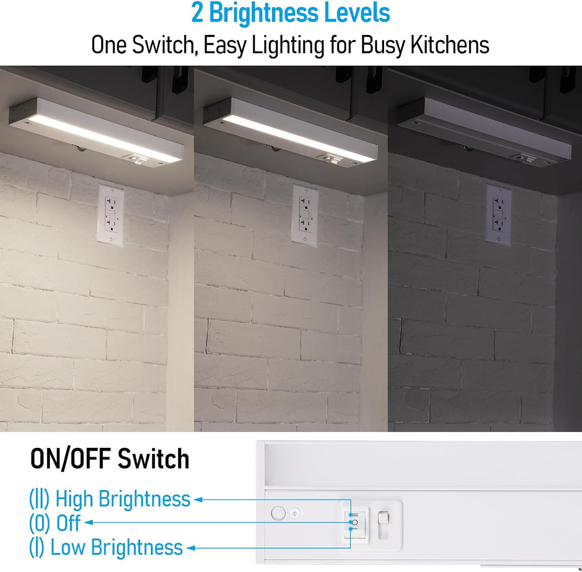 4-Pack 12" 5CCT LED Under Cabinet Light