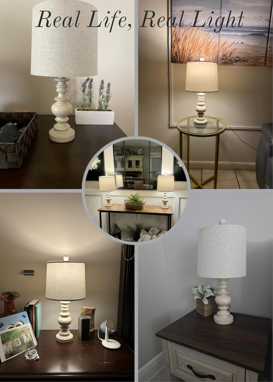 20.5" Rustic Table Lamp Set of 2