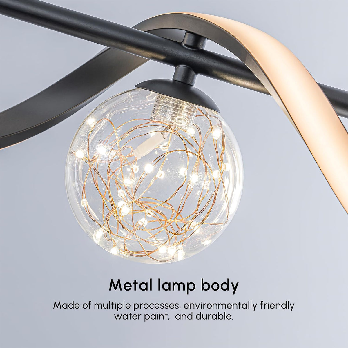 40.2" Black LED Linear Chandelier