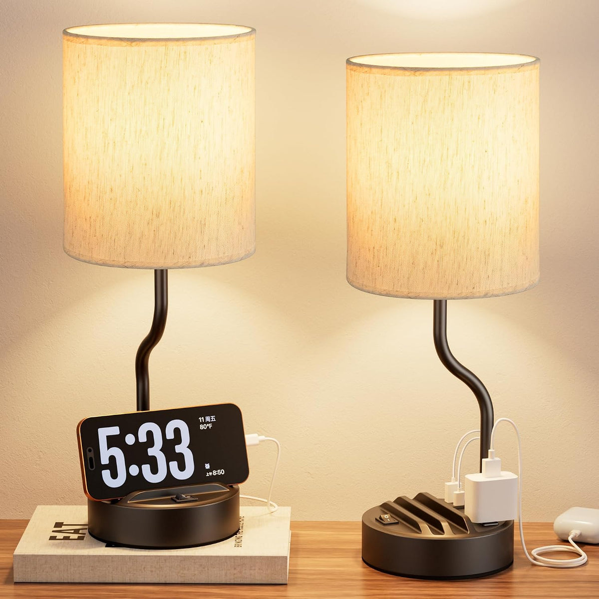 18" Table Lamp Set of 2